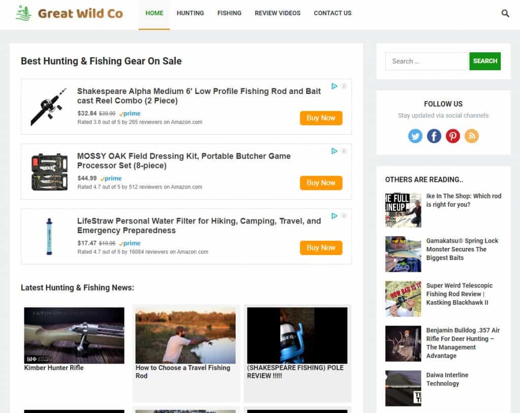 hunting and fishing review website